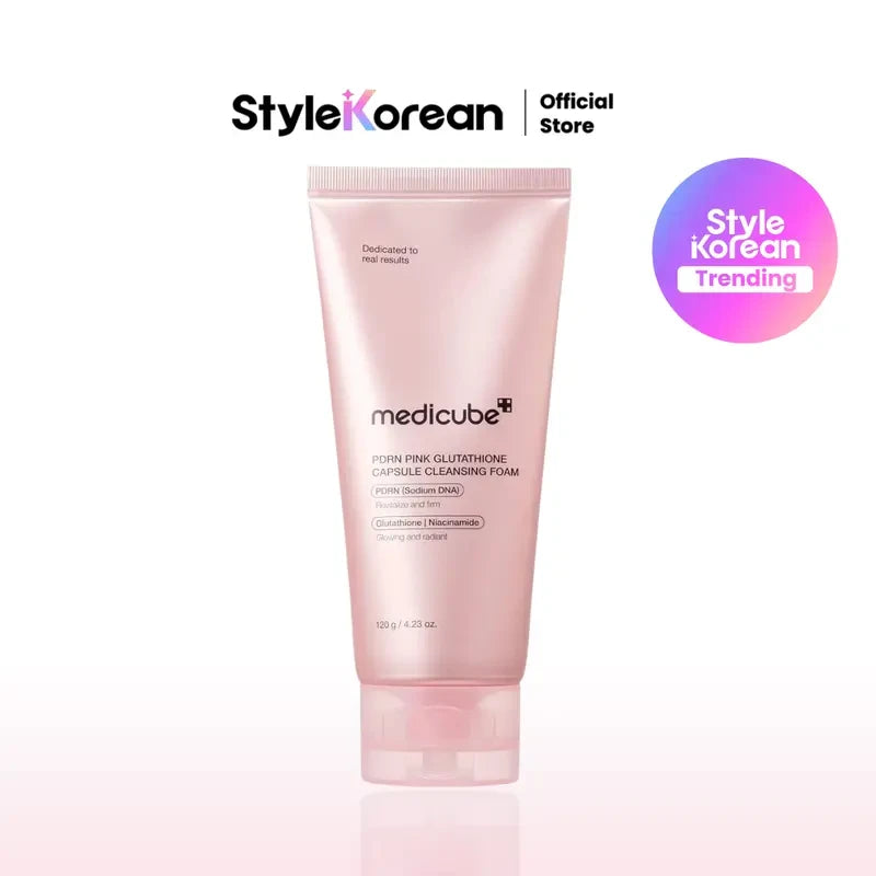 PDRN Pink Glutathione Capsule Cleansing Foam